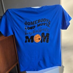 Gildan Blue Basketball Mom Tee